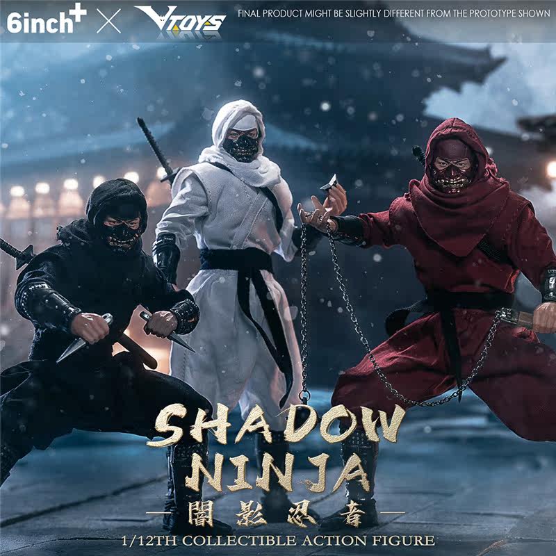 VTOYS X 6INCH Ninja Dark Shadow ninja 1 12 disposable models Figure pre-sale