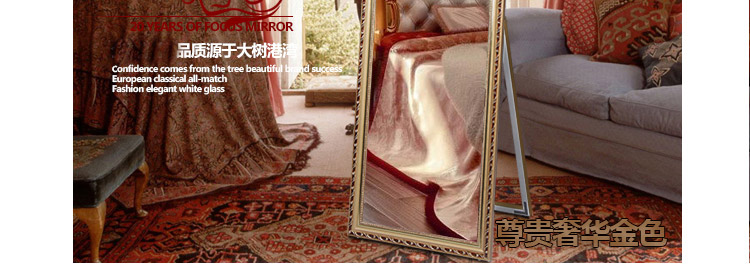 Cây lớn bến cảng mới châu Âu cửa hàng quần áo đơn giản gỗ rắn gương gương chiều dài đầy đủ gương phù hợp gương sàn - Gương gương toàn thân