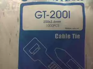 Taiwan Huawei nylon cable tie GT-200I Jennok cable tie Giantlok 3 6 200mm White