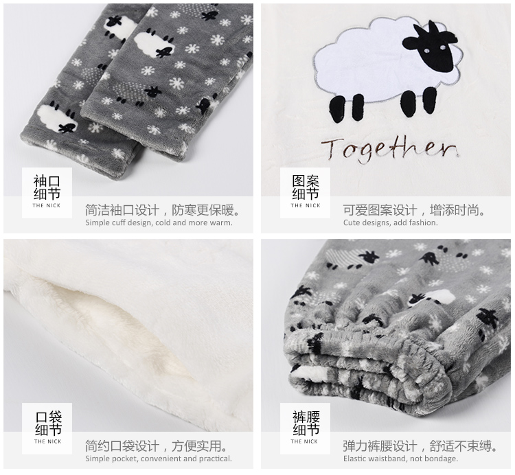 Mùa thu và mùa đông dày đồ ngủ nữ flannel san hô nhung nhà dịch vụ nam XXXL mã đồ ngủ chất béo phù hợp với cặp vợ chồng đồ bộ mặc nhà cao cấp hàn quốc
