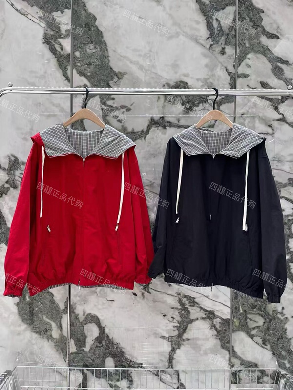 【C+ Series】Authentic Light Salt-Shrunk Cotton Reversible Plaid Hooded Short Jacket Mbf3Cot005