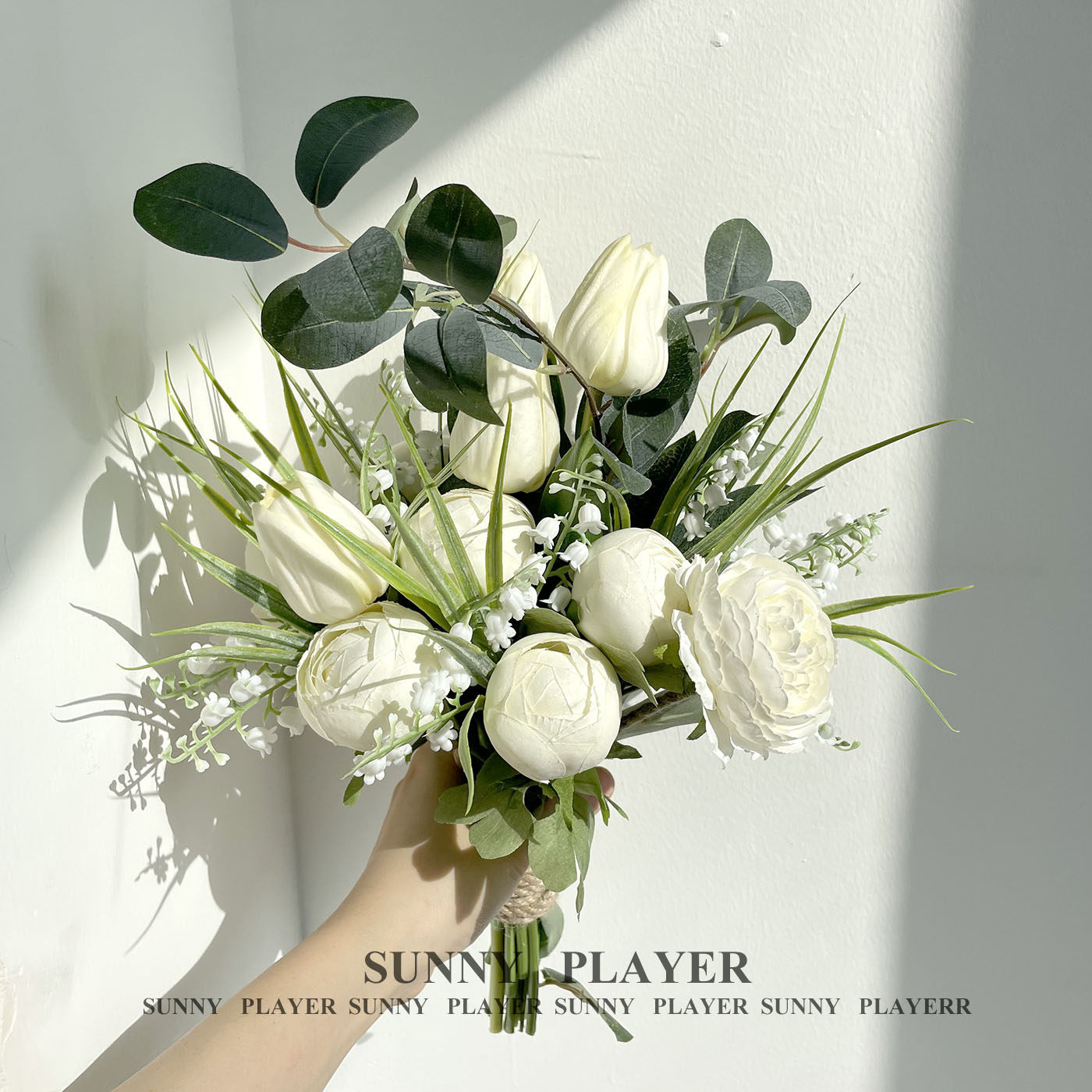 Bride Hands Touted Flowers Emulation Flower Bouquet Wedding Wedding Little Frescoed Photographic Props Photos Sen-style Korean style