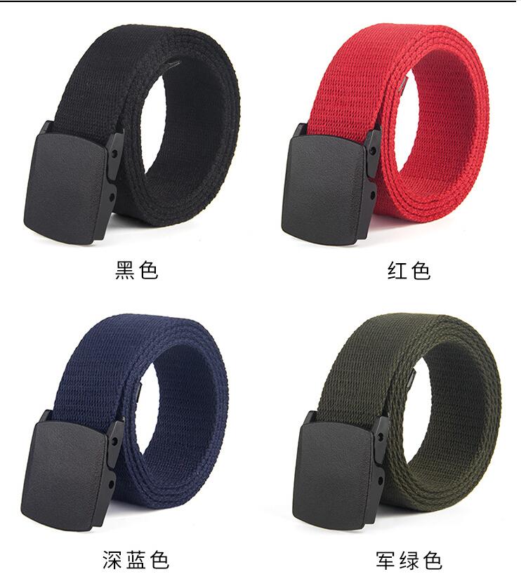 Thắt lưng Canvas Thắt lưng nam và nữ Thanh niên Khóa tự động Sinh viên Thiếu niên Hàn Quốc Quần âu nịt bụng latex