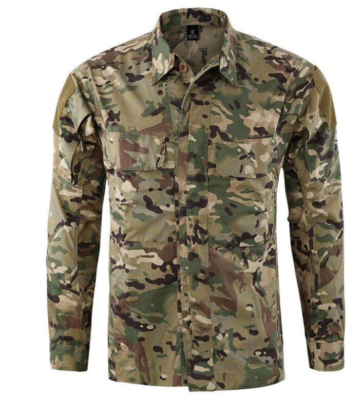 ESDY Tactical Shirts Men Long Sleeves Turnover Shirt Army Fans Spring Autumn Summer For Training Outdoor Breathable Wear