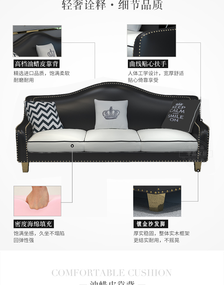ánh sáng sang trọng Mỹ tối giản căn hộ nhỏ 123 tân cổ điển hậu hiện đại sofa da chăn mủ nội thất mới - Ghế sô pha ghế sofa đơn nhỏ