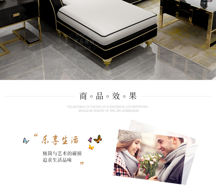 lãng phí ánh sáng Mỹ hậu hiện đại tân cổ điển sáp dầu da da góc sofa rửa đơn giản đồ nội thất phòng khách màu đen và trắng châu Âu - Ghế sô pha ghế gấp thành giường