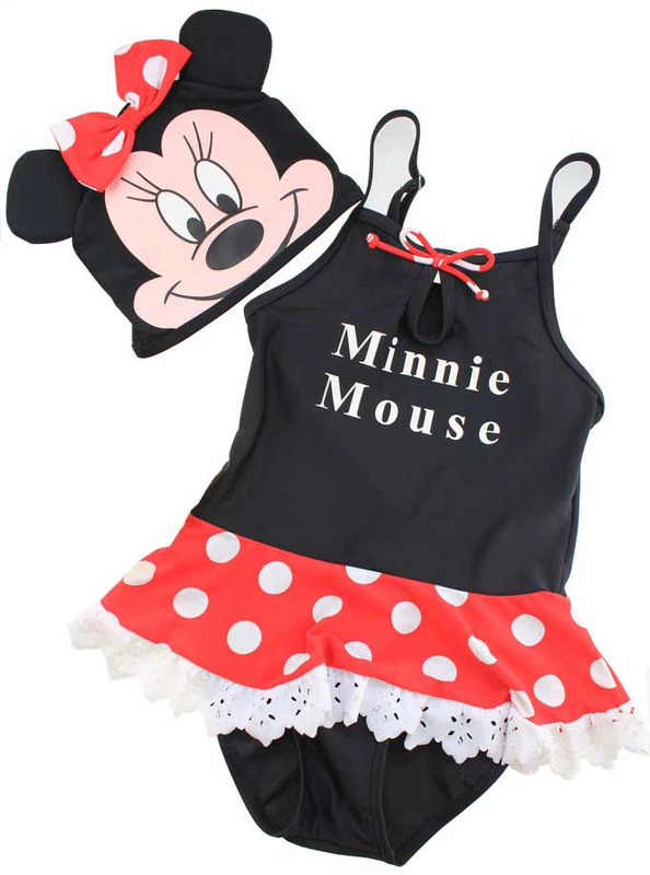 Minnie Mickey Người mẫu ba chiều trẻ em gái mặc đồ bơi nam và nữ dễ thương áo tắm một mảnh - Bộ đồ bơi của Kid