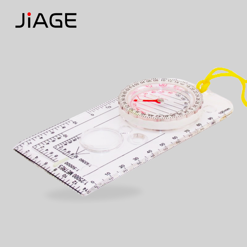 JIGE Directed cross-country sport Size students refer to North Pin compass map proportional scale transparent with hanging rope