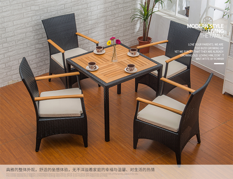 Bàn ghế mây ngoài trời bàn cà phê ba hoặc năm bộ Bàn ghế ban công sân vườn kết hợp Bàn ghế mây Starbucks bàn ghế ban công chung cư