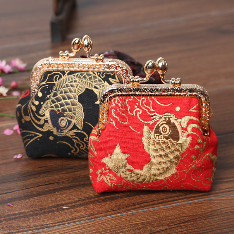 Bag Girl 2022 New exploits pocketbook bag zero money bag little mini-fabric Chinese wind zero money bag retro