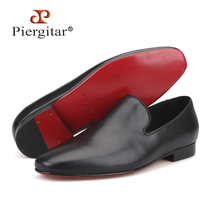 Xia new imported leather handmade mens loafers shoes European and American Tide brand party dress red shoes