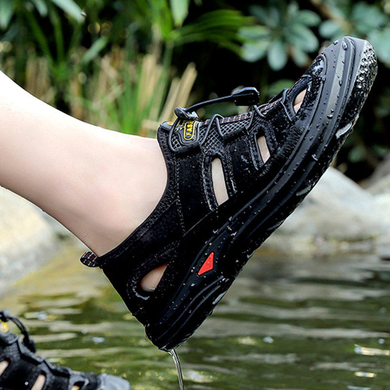 West Domain Camel Summer Speed Dry Creek Shoes Men's Waterways Amphibious Outdoor Beach Sandals Sandals Non-slip Fishing Covered Water Shoes