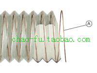 Imported brand transparent polyurethane copper wire reinforced wear-resistant telescopic suction material ventilation industrial hose VR90