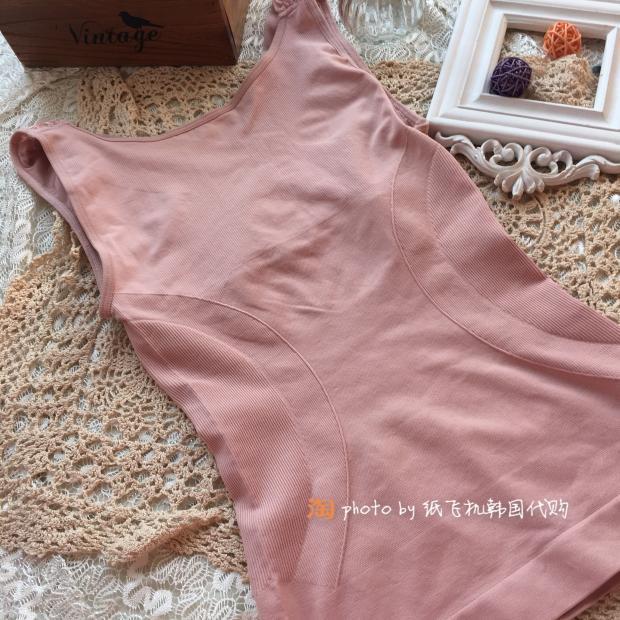 Máy bay giấy Hàn Quốc nhập khẩu mùa thu nữ Amillis ren cao cấp Lycra cotton bụng nhựa áo vest corset áo ngực