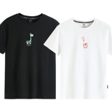 Парная одежда для влюбленных, летняя одежда, брендовая небольшая дизайнерская летняя футболка с коротким рукавом, широкая цветовая палитра, тренд сезона, оверсайз