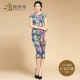 Mùa hè 2018 mới phù hợp với trung niên nhà mẹ tải phụ nữ trung niên bà già tay ngắn mặc giản dị