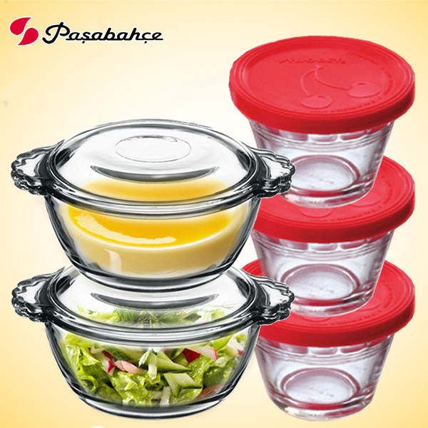 pasabahce 帕莎帕琦 进口钢化玻璃碗 275ml*2个+玻璃麦芬杯175ml*3个 天猫优惠券折后￥34包邮（￥49*15）