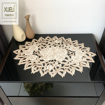 Western dining cushion bed head cabinet microwave cover towels fabric embroidered European style American oval table cloth table cushion coffee roses
