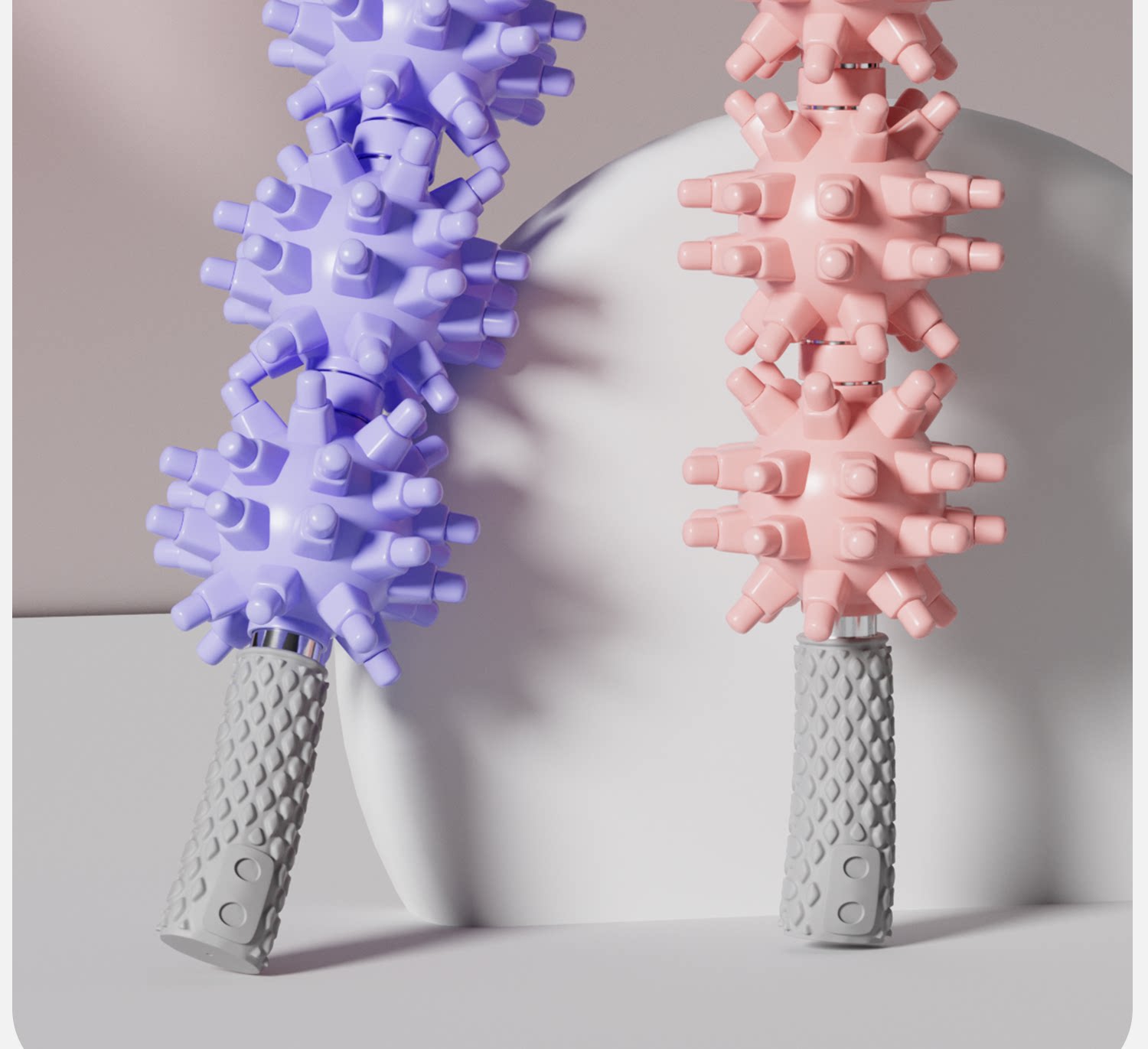 Пена роликовые 狼牙棒按摩棒女腿部深度肌肉放松滚轴滚轮滚小腿腿部琅琊按摩器 Ma Fitness