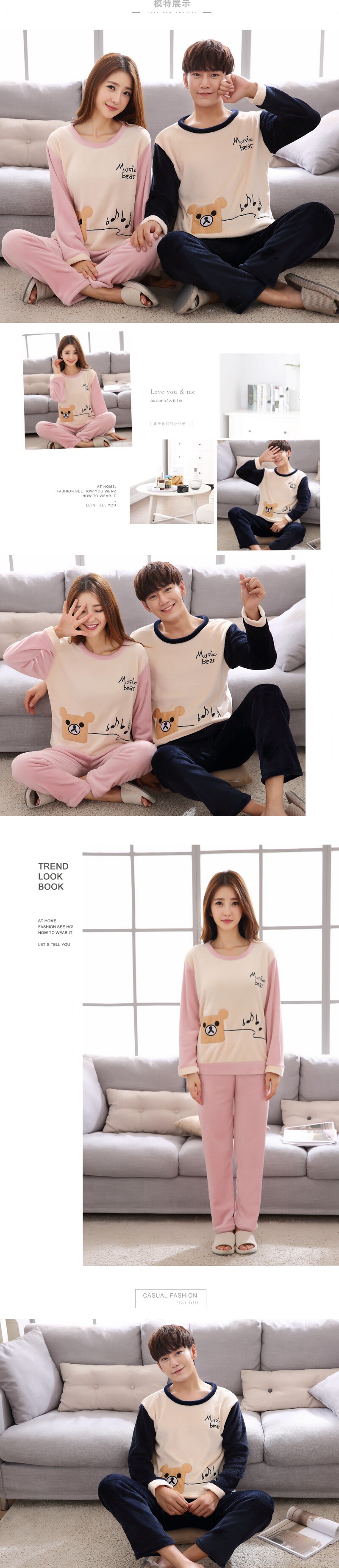 Pyjama mixte en Polyester Polyester  à manches longues - Ref 3006044 Image 39