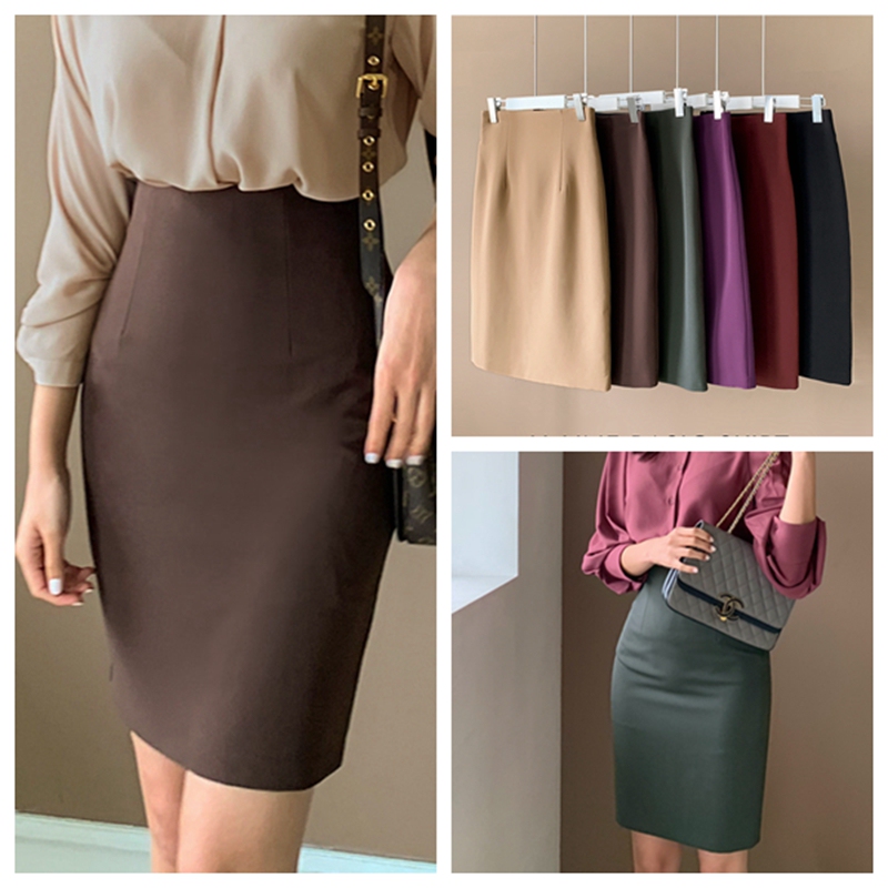 High-Waisted Skirt, Hip-Hugging H-Shaped One-Step Suit Skirt, Professional Work Clothing, Ol Autumn New Style
