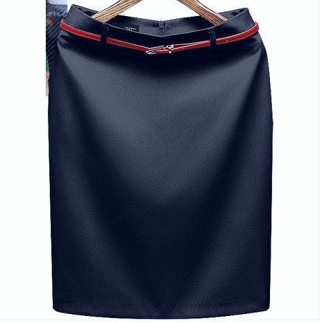 Women's interview professional work mid-length knee-length skirt