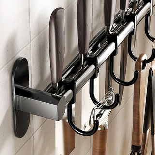 Stainless steel kitchen rack without holes for hanging rods, hooks and spoons