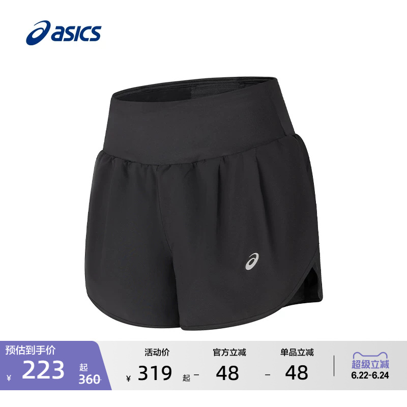 Asics New Women's Lightweight Breathable Running Shorts, Soft, Quick-Drying, Comfortable, Reflective Sports Shorts Asics New Women's Lightweight Breathable Running Shorts, Soft, Quick-Drying, Comfortable, Reflective Sports Shorts