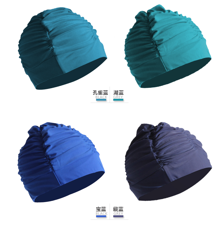 MeiYi Fashion 100 Pleats Woman Super Long Hair Comfort Increase Number Lady Long Hair Hat Swimming Cap