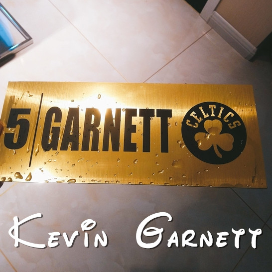 Wolf King Garnett Kevin GarnettKG Celtic Forest Wolf locker room wardrobe door stickup