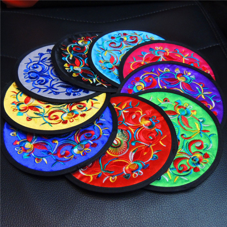 Shi Maha home accessories Yunnan ethnic style embroidered coaster fabric placemat insulation mat gift travel souvenirs