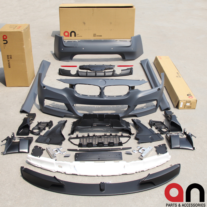 Suitable for BMW3 series F30F35F31 travel version 320li modified MT MP large surround front lip rear lip in the net an