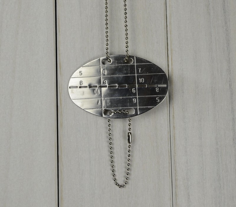 European German Army dog tag identification card with chain