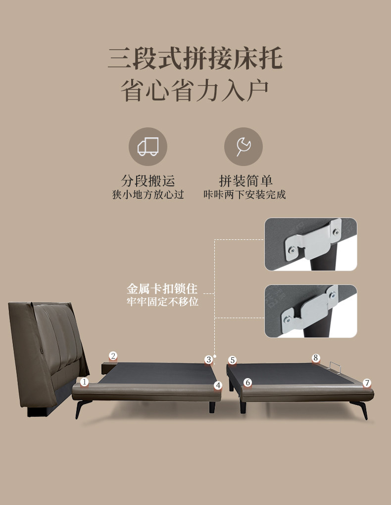 顾家家居,现代轻奢,大床,双人床,天猫优惠券,床