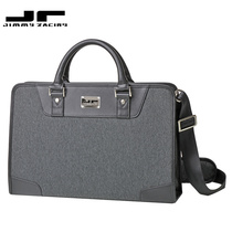 JRJR mens simple business briefcase portable crossbody shoulder bag 15 inch computer bag large capacity travel horizontal