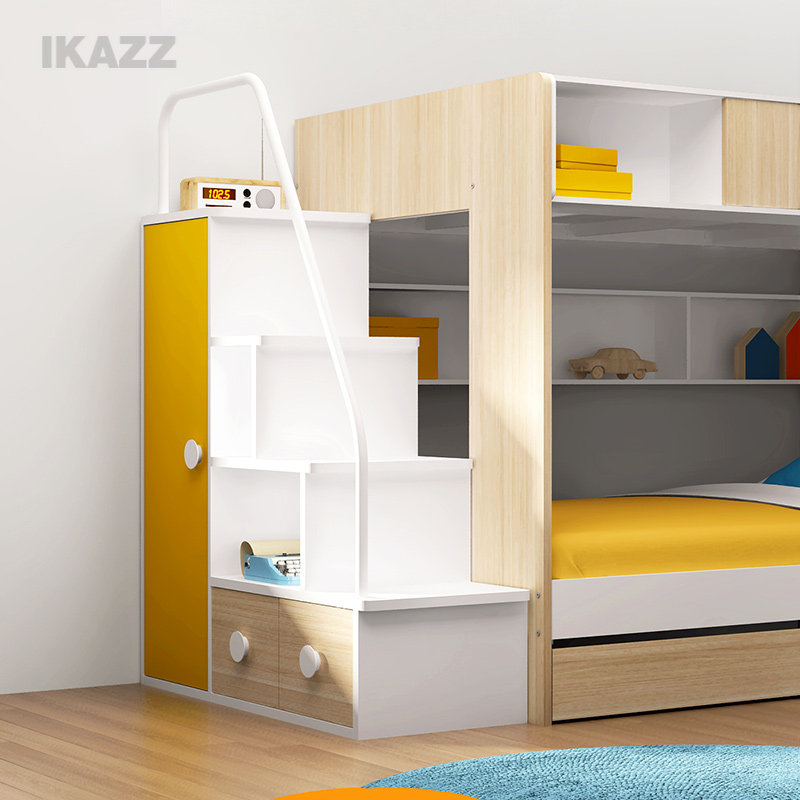 bunk bed with cabinet