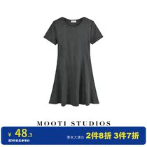 MOOTI short short-sleeved kerosk female cotton body elasticity high waist thin short skirt small a-character skirt