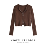 Сексуальный демисезонный трикотажный свитер, кардиган, 2020, в западном стиле