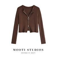 Сексуальный демисезонный трикотажный свитер, кардиган, 2020, в западном стиле