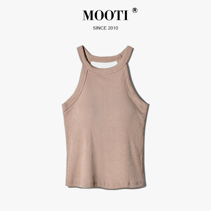 Топ (MOOTI) короткий трёхслойный с чашками, укороченный бюстгальтер, реглан-спинка, разные цвета