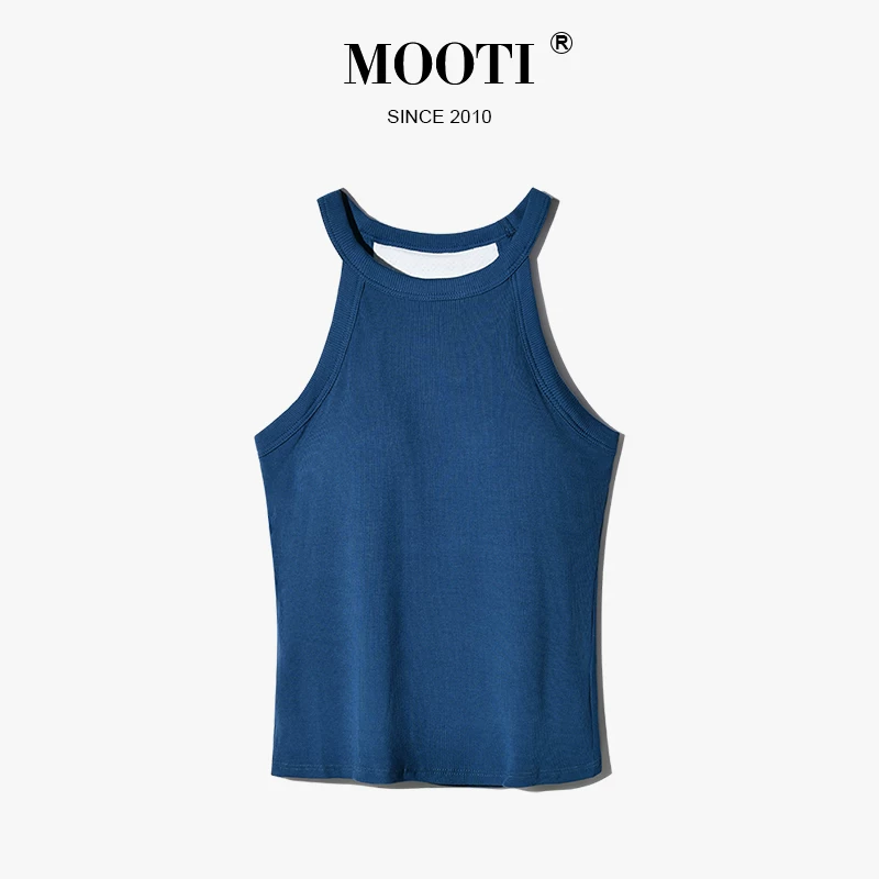 Топ (MOOTI) короткий трёхслойный с чашками, укороченный бюстгальтер, реглан-спинка, разные цвета