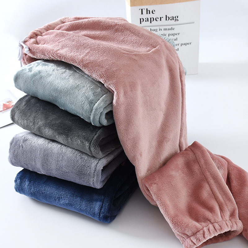 Coral Fleece Sweatpants Casual Women's Autumn and Winter Pajama Pants Fleece-Lined Flannel Loose Furry Pants Warm Pants Brushed Fleece Women's Pants