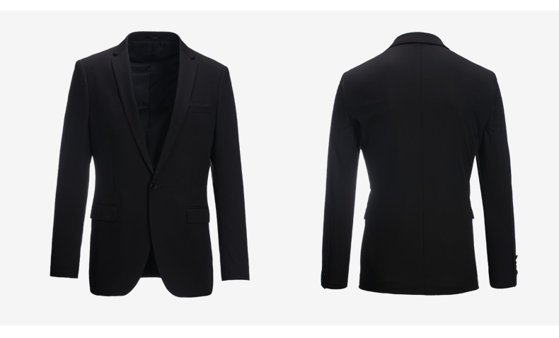 Bộ đồ vest nhỏ của St. Dexi 2019 Thu mới Thanh niên Đen quý ông đang kết hợp bộ đồ cưới - Suit phù hợp quần nam