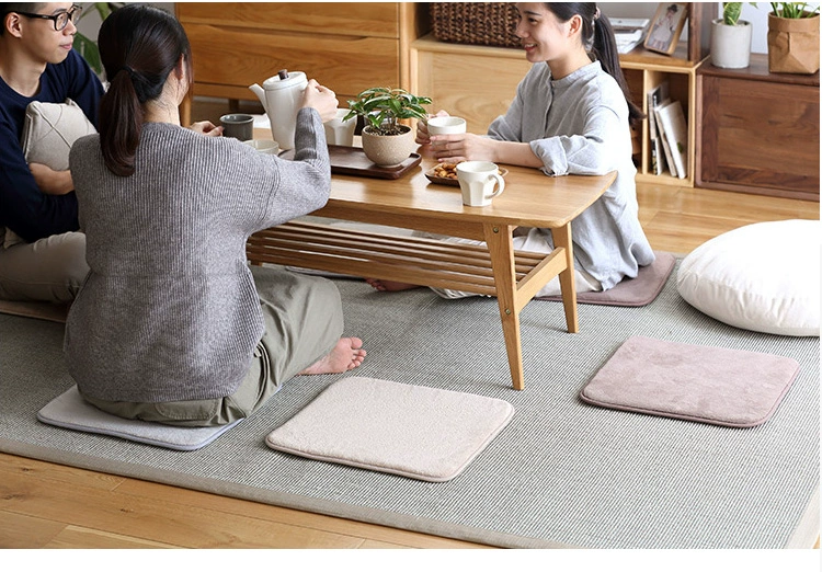 Đám mây gỗ tạp hóa mùa xuân ấm áp nhung san hô ghế trượt đệm pad màu văn phòng máy tính mỏng ghế mat - Ghế đệm / đệm Sofa mẫu đệm ghế gỗ