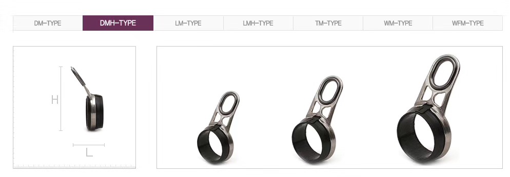 South Korea imported all-oblique alloy guide ring IM ceramic ring SIC oblique ring modified rock rod Rock fishing rod