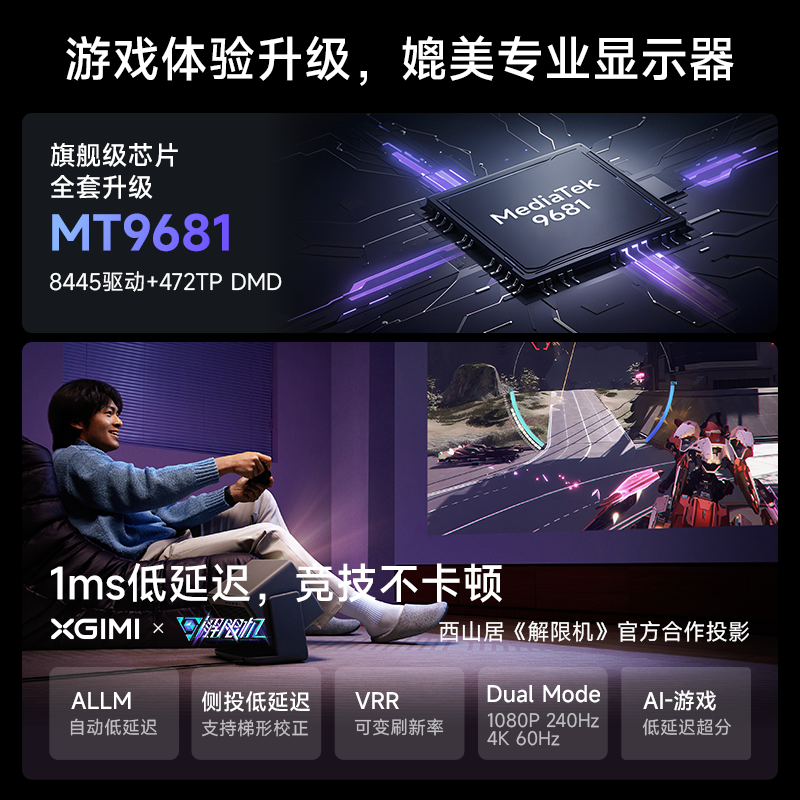 Xgimi Rs 20 Three-Color Laser Projector Lossless Optical Zoom High Refresh Rate 4K Home Projector High-Definition High Brightness Living Room Projection Wireless Screen Casting XBYGIMI Xr03A