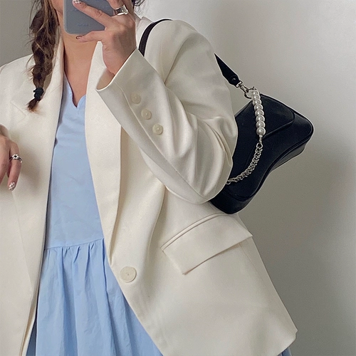 Небольшая дизайнерская сумка подмышку, модная цепь из жемчуга, сумка на одно плечо, коллекция 2023