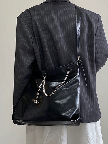 Вместительная и большая сумка через плечо, цепь, сумка на одно плечо, премиум класс