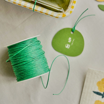 Green Wax Rope Baking Green Group Dessert Cake Macaron Green Bean Cake Packing Box Subgift Diy Decorative Silk Ribbon