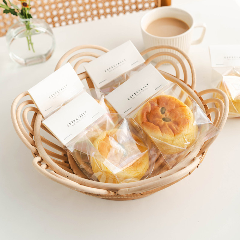 Japanese drum bread Jam header Biscuit packaging bag Milk Jujube Nougat Snowflake Cookies Muffin cake Transparent